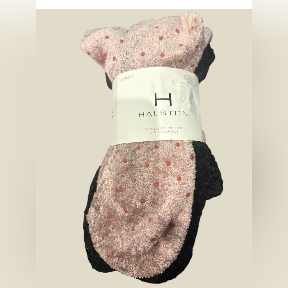 NWT H by Halston Ultra Soft Chenille Woman's Lounge Socks - 2 Pair